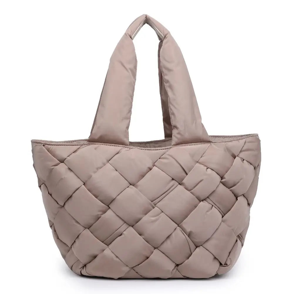 Woven Nylon Tan Tote