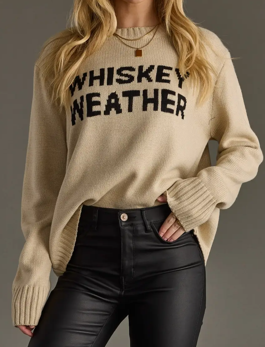 WHISKEY KNIT SWEATER