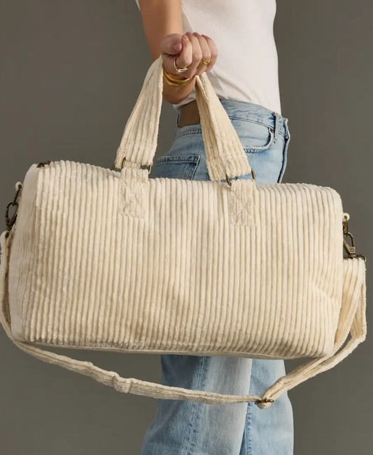 Cream Corduroy Duffel