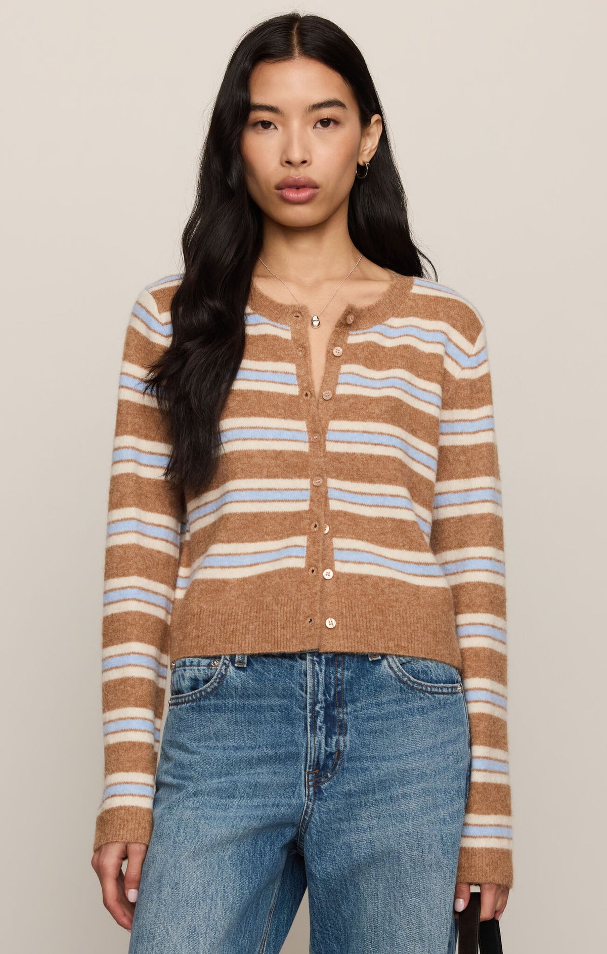 COZY STRIPE CARDIGAN