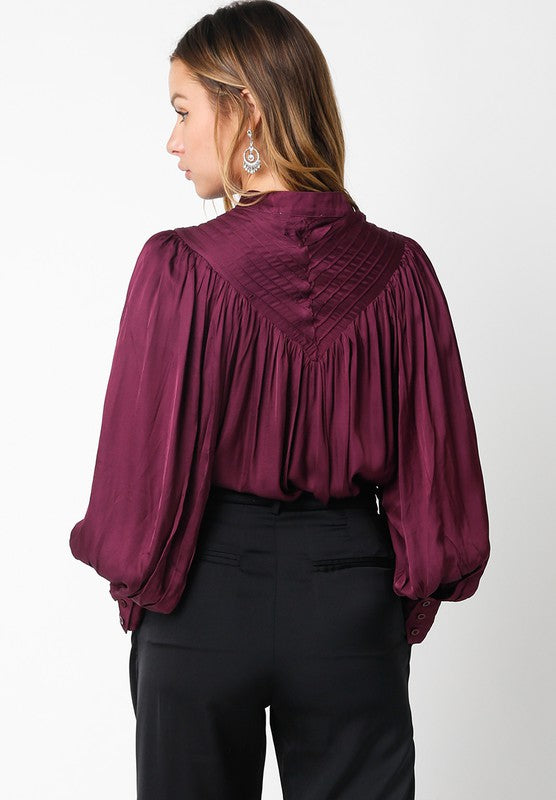 Sangria Long-Sleeve Blouse