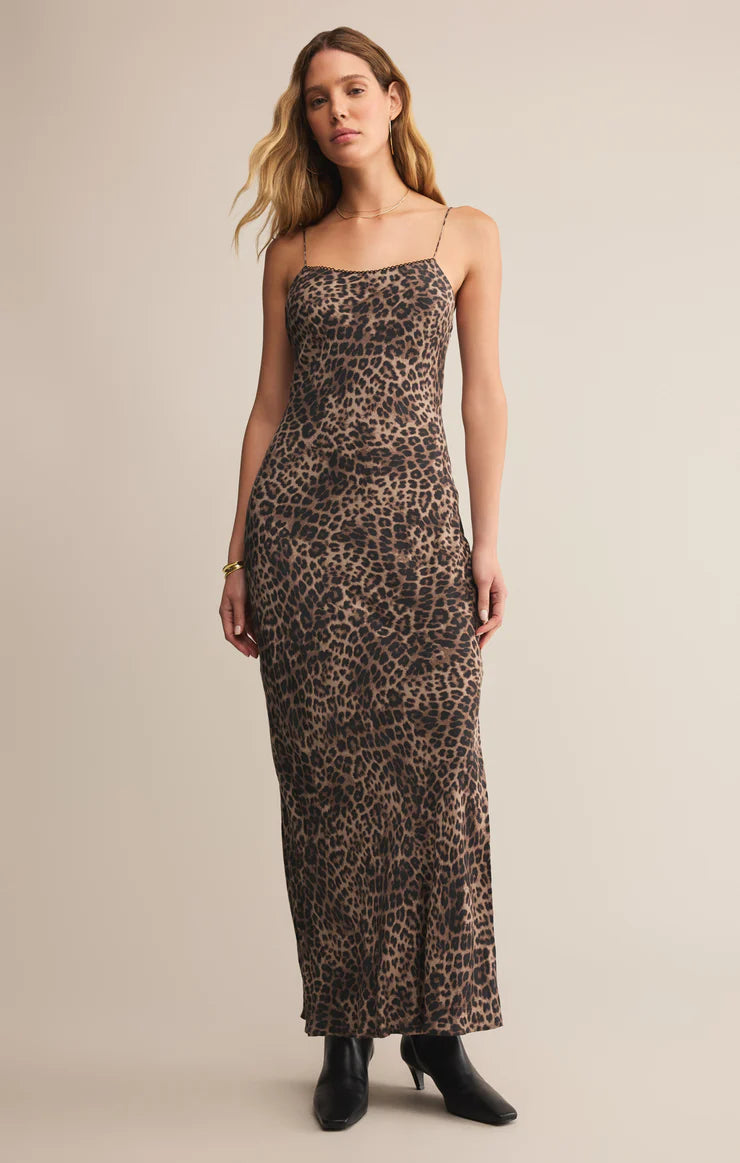 LEOPARD MIDI DRESS