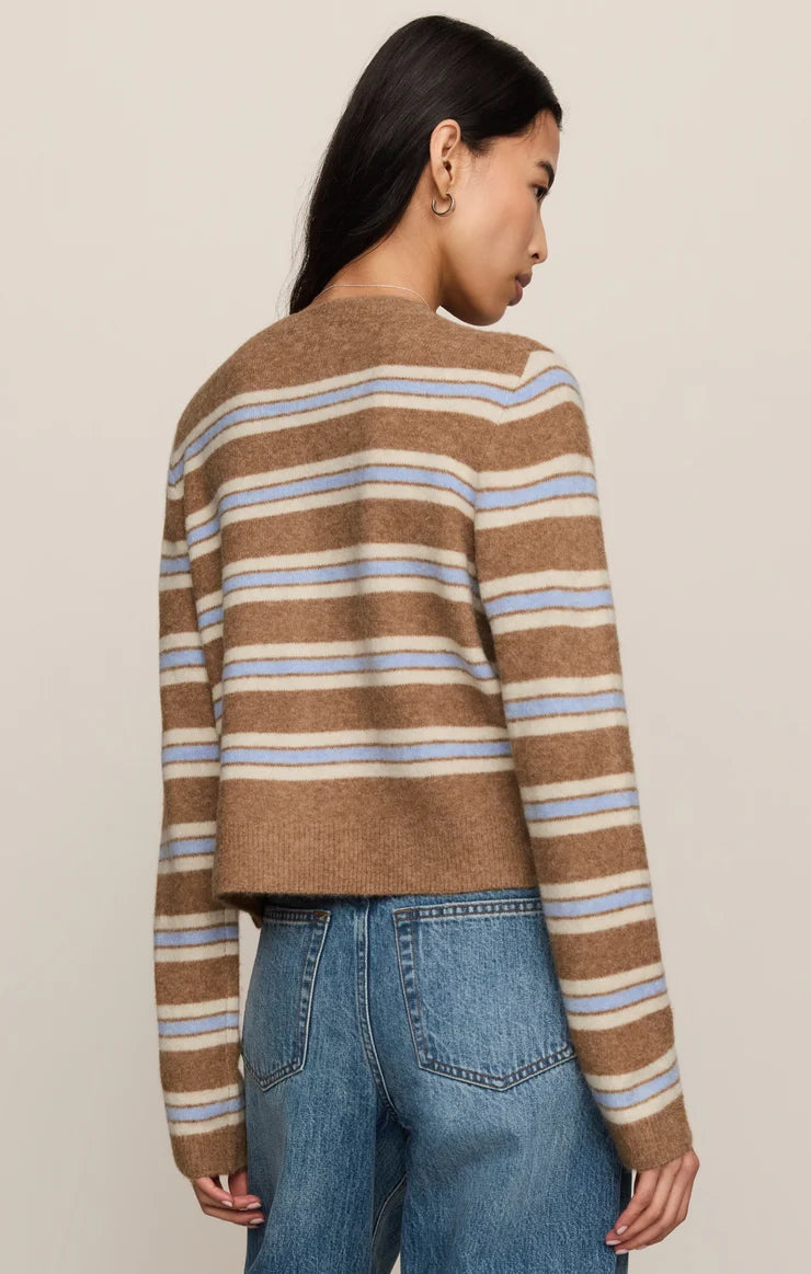 COZY STRIPE CARDIGAN