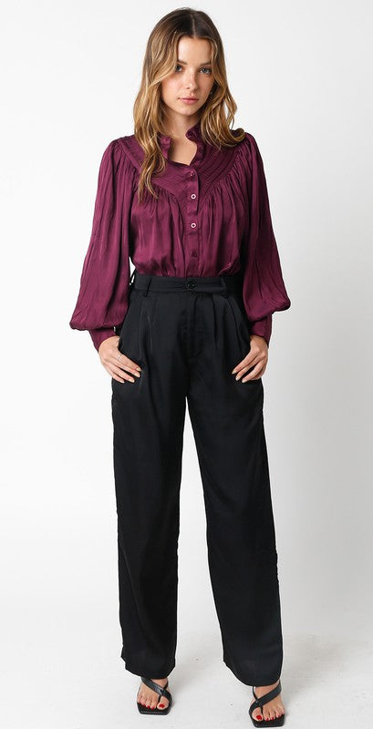 Sangria Long-Sleeve Blouse