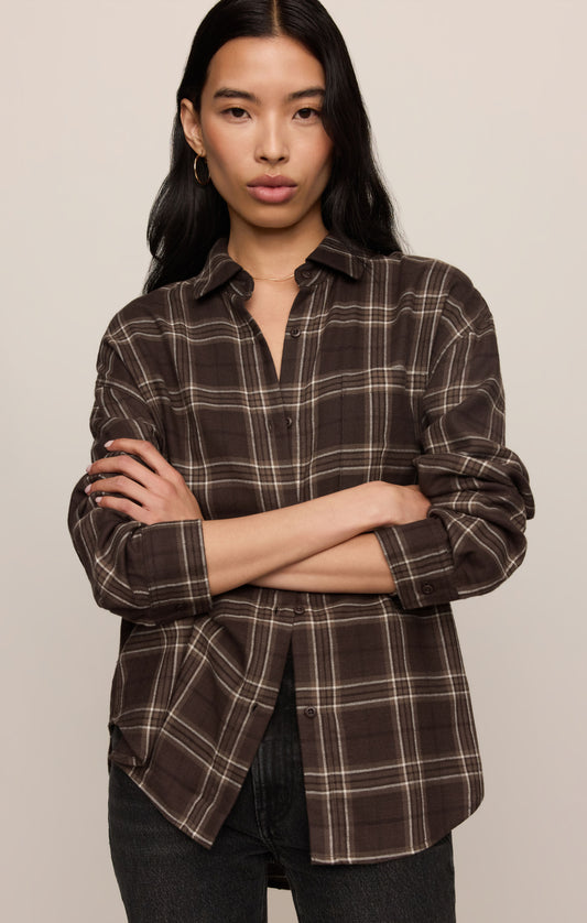 PLAID BUTTON UP