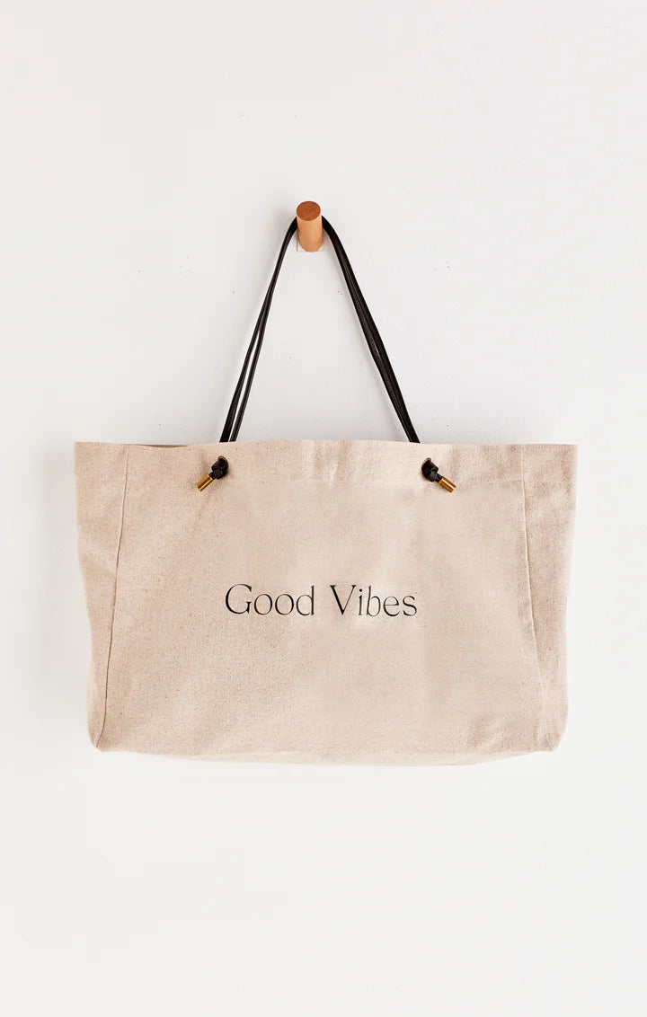 Good Vibes Linen Tote